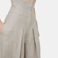 Lou Pleated High Waisted Hemp Trousers