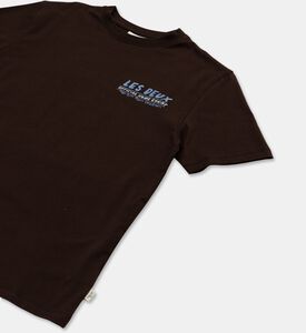 Les Deux Record Short-sleeve Printed T-shirt, Brown, 11-12y, Packshot View