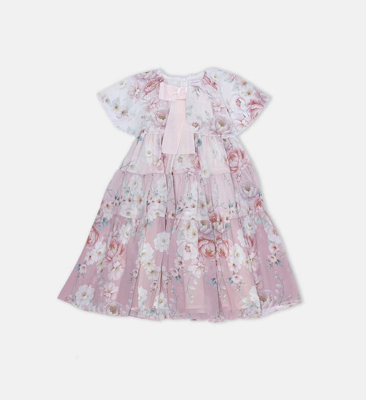 Chiffon Ombre Floral-print Dress