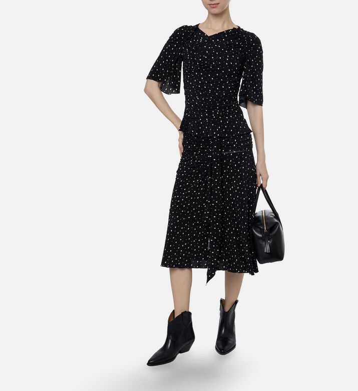 Isabel Marant Ruched Printed Midi Skirt, Model View