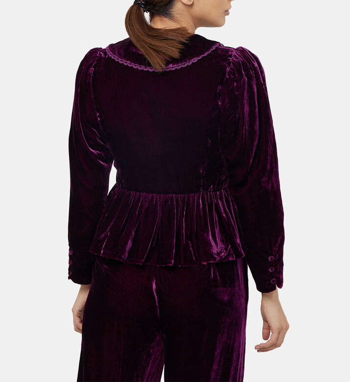 بلوزة الأميرة المخملية بيبلوم