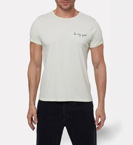 Maison Labiche Poitou Be My Guest Embroidered T-shirt, Off-white, L, Model View