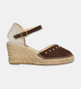 Salvi Ankle-strap Wedge Espadrille Sandals, Brown, Eu-41, Packshot View