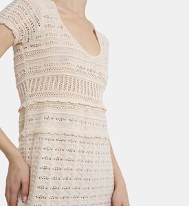 Aurore Crochet Short- Sleeve Maxi Dress
