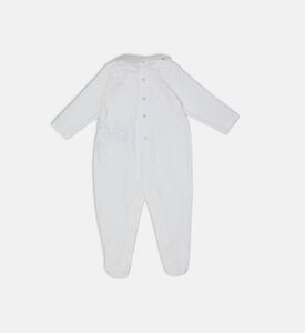 Bow-detail Long-sleeve Romper