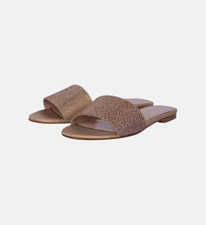 Cassis Crystal Embellished Flat Sabot