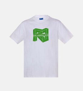 تيشيرت بطبعة شعار مكعب