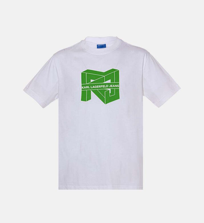 تيشيرت بطبعة شعار مكعب