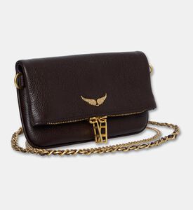 Zadig et Voltaire Embellished Logo-detail Crossbody Flap Bag, Dark-brown, Packshot View