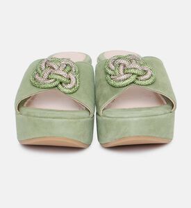 حذاء مفتوح من الأمام والخلف شامواه