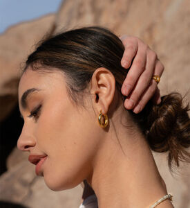 Ottoman Hands Caprice Oval Hoop Earrings, Packshot View