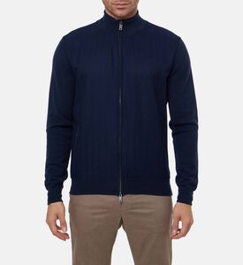 Hackett London Zip Fastening Long-sleeve Sweater, Model View
