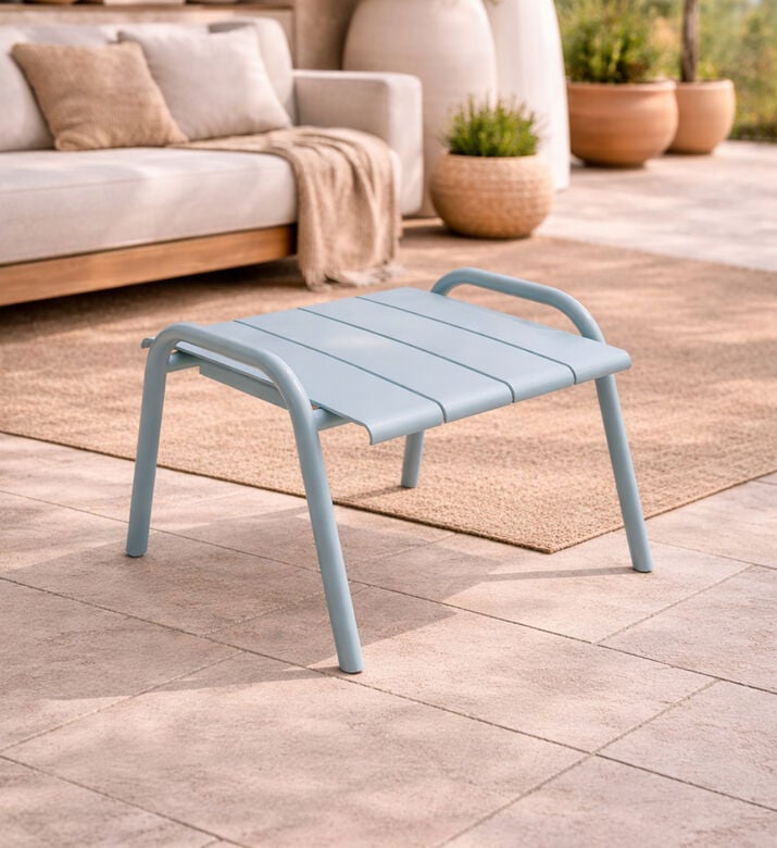 Ezeis Fleole Aluminum Low Table, Blue, Packshot View