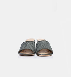 JW Anderson Raffia Chain Heel Slide Sandal, Packshot View