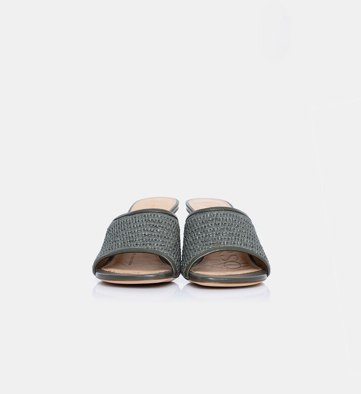 JW Anderson Raffia Chain Heel Slide Sandal, Packshot View