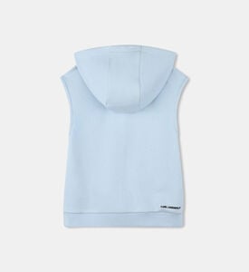 Oversized Logo-print Sleeveless Hoodie