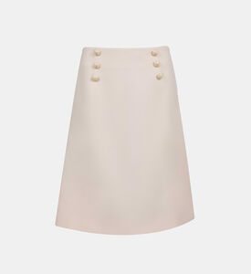 Wool Silk Buttoned Mini Skirt Wool Silk Buttoned Mini Skirt