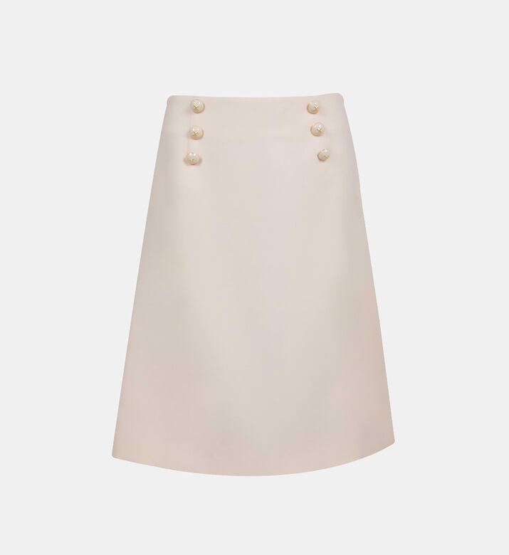 Wool Silk Buttoned Mini Skirt Wool Silk Buttoned Mini Skirt