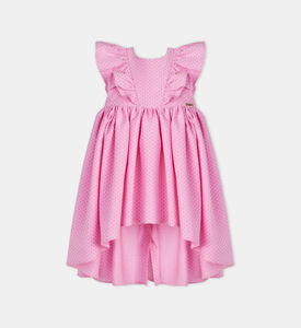 فستان مكشكش غير متماثل للبنات