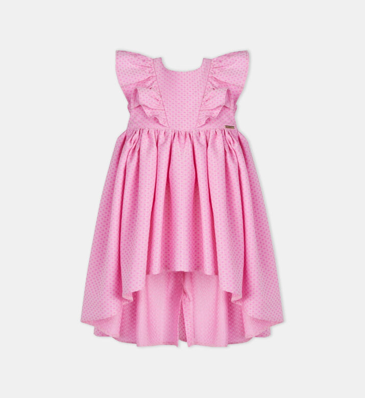 فستان مكشكش غير متماثل للبنات