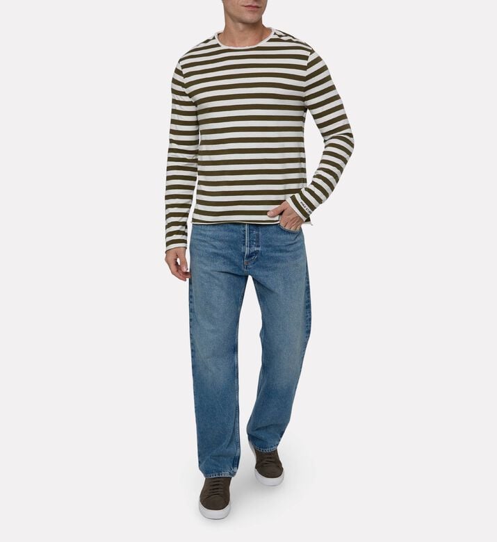 Zadig et Voltaire Timo Striped Long-sleeve T-shirt, Model View