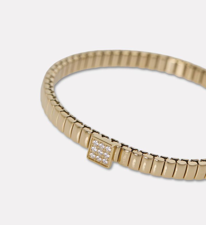 Nomination Pave-set Gold-tone Square Charm Link Bracelet, Packshot View
