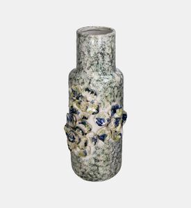 مزهرية طويلة منقوشة بأزهار 16.5×14.5× 39 سم