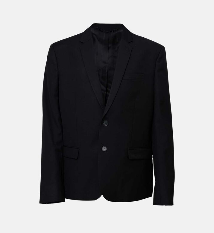Wool Tailored-fit Single-breasted Suit Jacket
