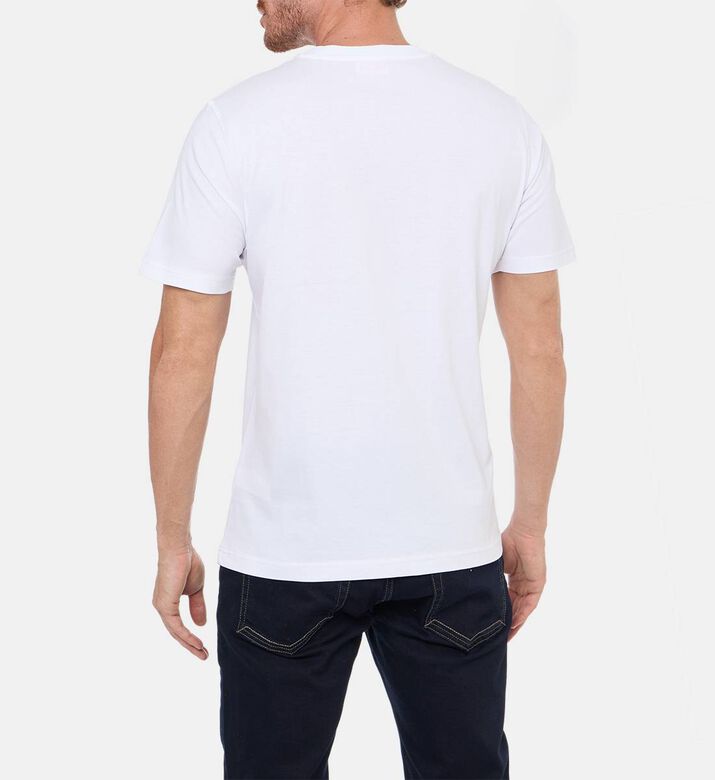 Diesel Graphic-print Crewneck T-shirt, White, M, Model View