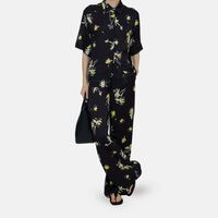 Boxy-fit Front Opening Printed Shirt