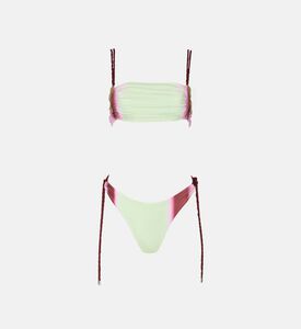 لباس سباحة بقصّة عالية بأشرطة حبلية