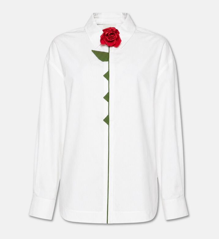 Farm Rio Rose Appliqu&eacute; Long-sleeve Shirt, Packshot View