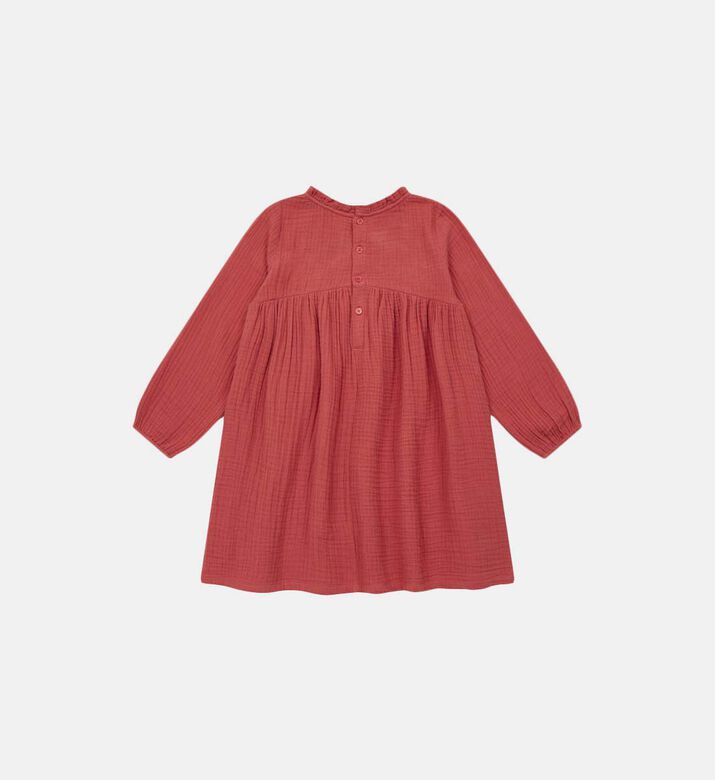 فستان شاش مزدوج من خشب الورد السعيد