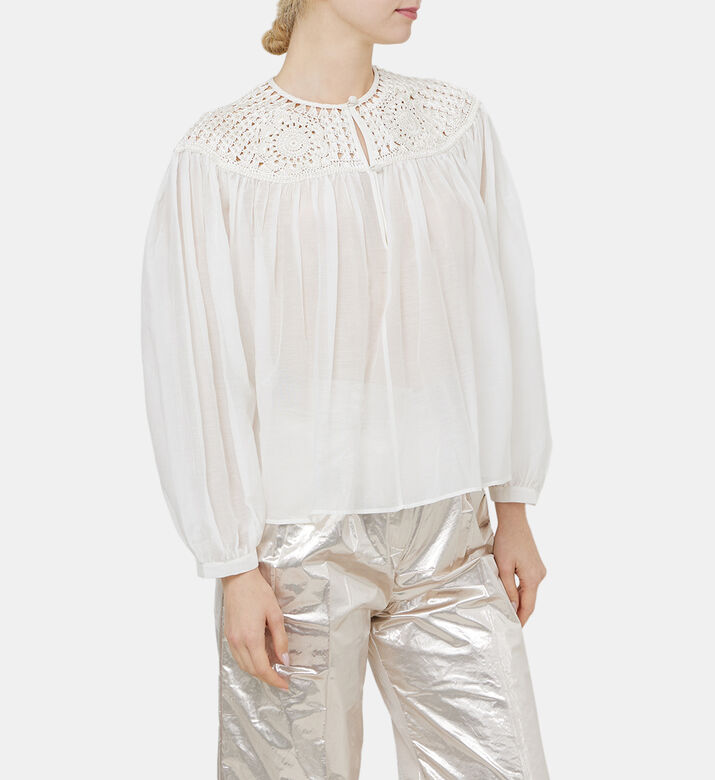 Crochet-detailed Bohemian Shirt