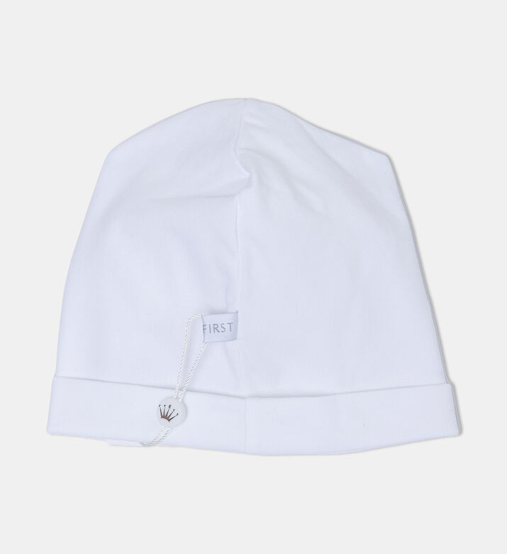 Embroidered Bear Baby Hat