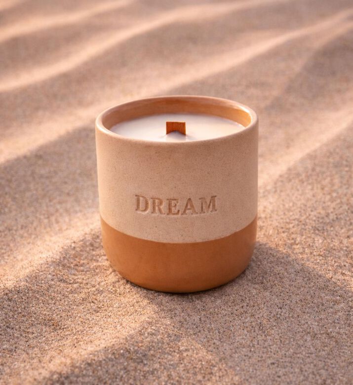 Tohfa Luxe Dream Handmade Ceramic Single Candle, Packshot View