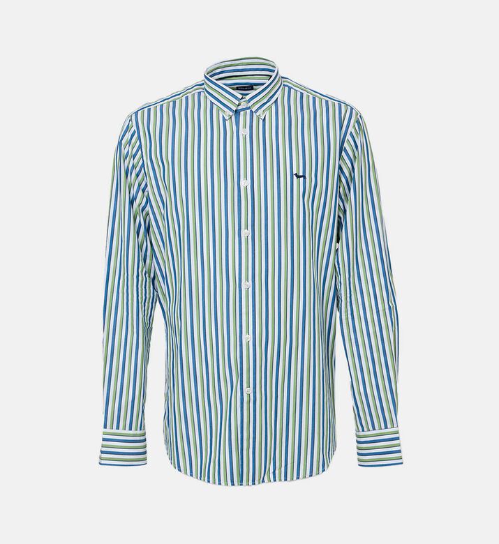 Long-sleeve Stripe-print Shirt