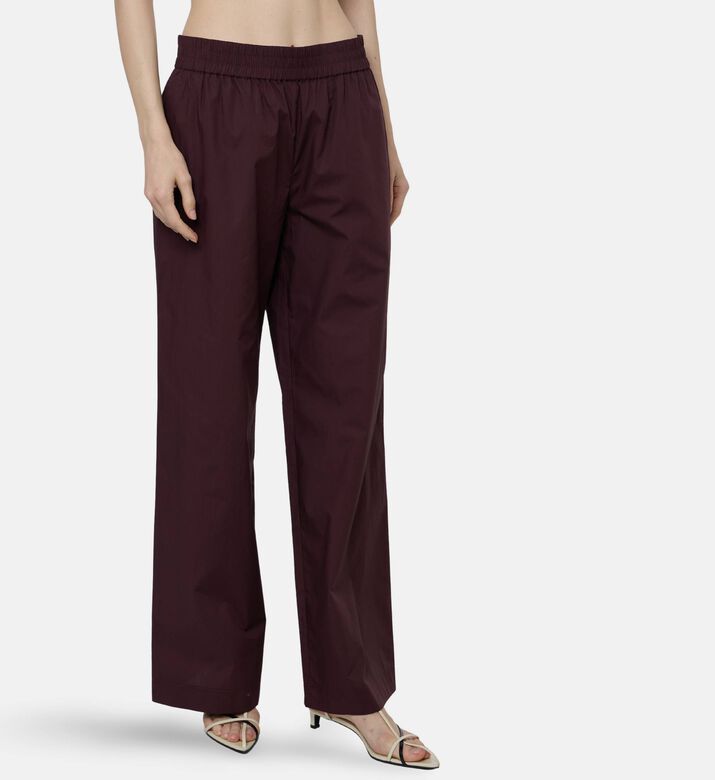 Samsoe Wide-leg Elasticated Trousers, Model View