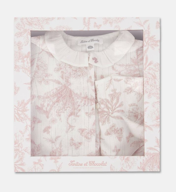 Tartine et Chocolat Set Pj Bib, Pink, 9m, Packshot View