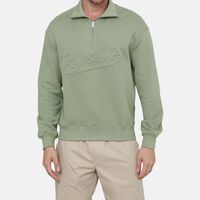 Embossed Logo High Collar Sweatshirt