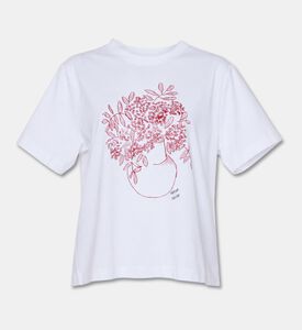 Samsoe Cotton Crewneck T-shirt, White, M, Packshot View