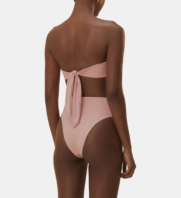 Rose Beaded Strapless Bikini Top