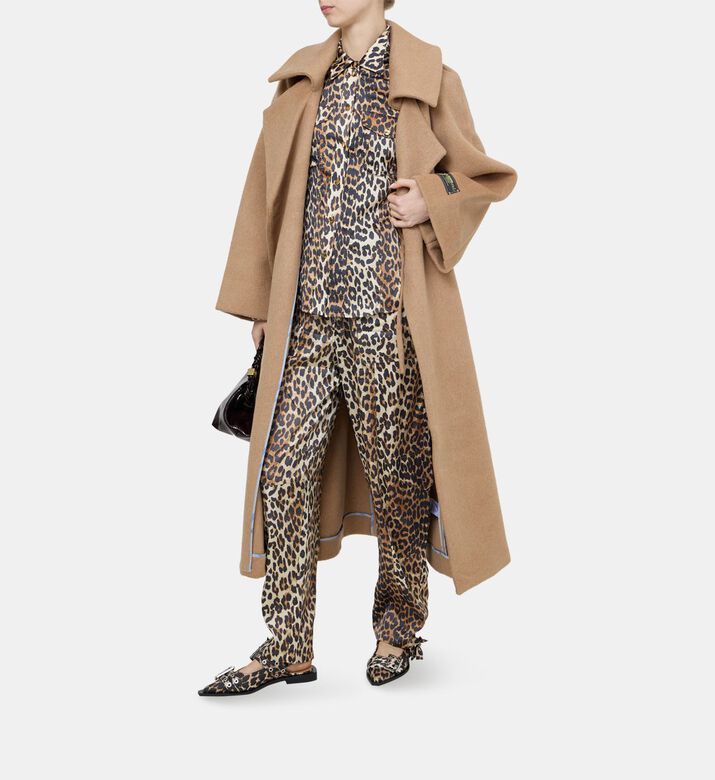 Printed Elasticated Satin Pants