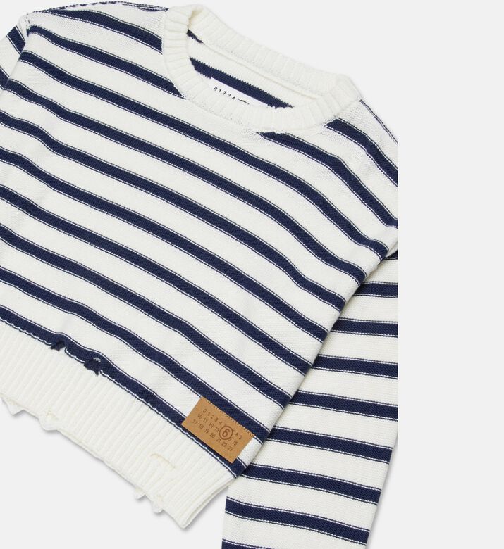 MM6 Stripe-print Long-sleeve Sweater, Packshot View