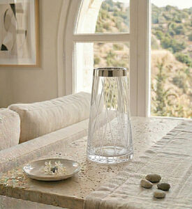 Vista Alegre Glass Etched-pattern Vase, Packshot View
