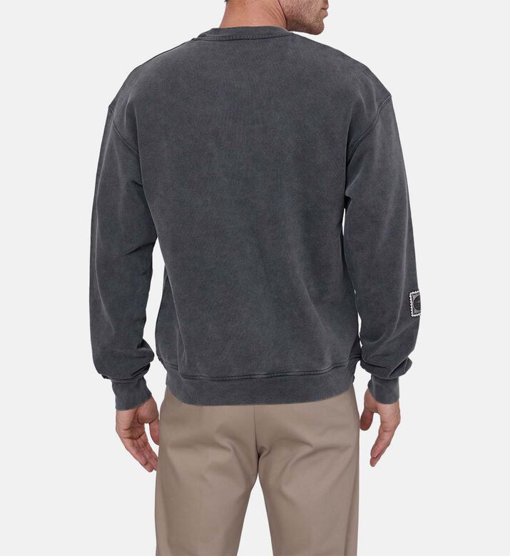 سويت شيرت قطن مطرز برقع