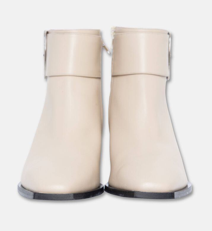 Albano Oversized Buckle Closure Boots, Beige, Eu-40, Packshot View