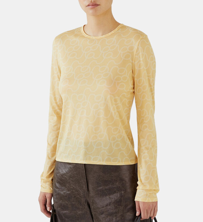 بلوزة بيبي شبكي بطبعة