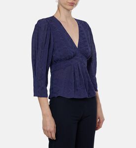 Ba and Sh Textured Long-sleeve Blouse, Model View