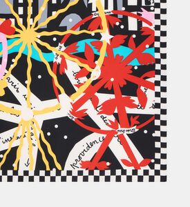 Galeries Lafayette Square Check Silk Scarf, Packshot View